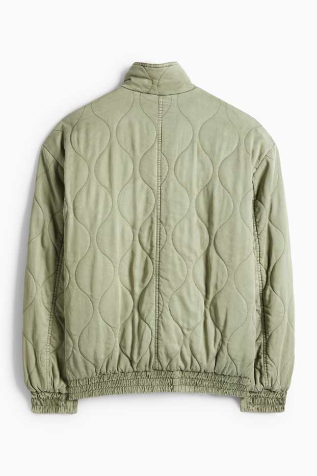 Dámské - Prošívaná bunda - zelená