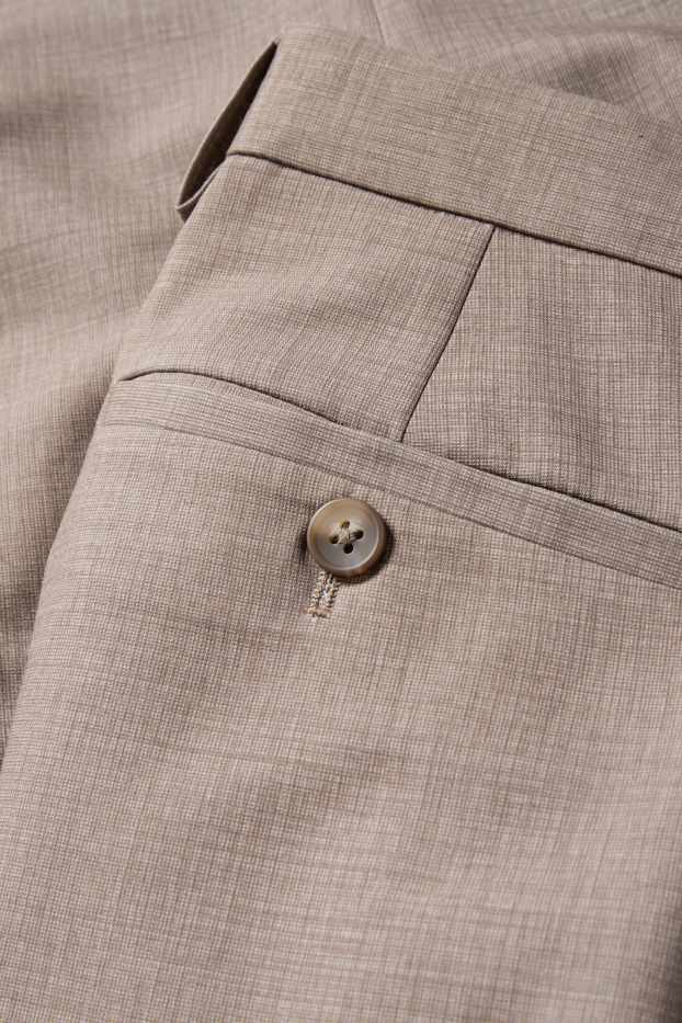 Pánské - Oblekové kalhoty - slim fit - stretch - taupe