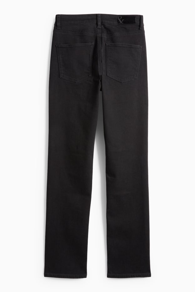 Dames - Straight jeans - mid waist - shaping jeans - zwart