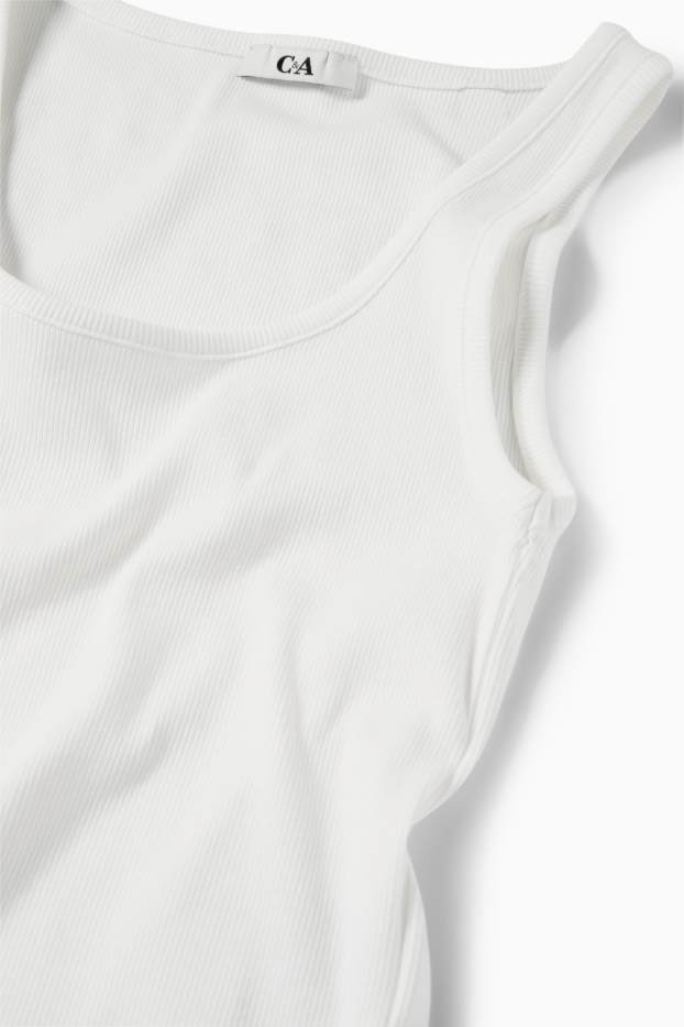 Dona - Top - acanalat - blanc