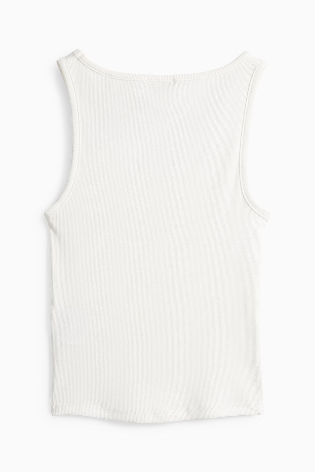 Dona - Top - acanalat - blanc