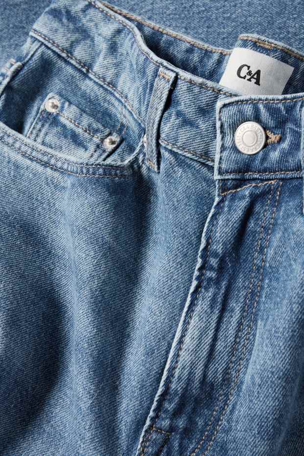 Damen - Barrel Jeans - High Waist - jeansblau