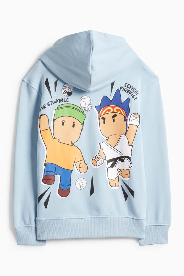 Kinder Jungen - Stumble Guys - Hoodie - hellblau