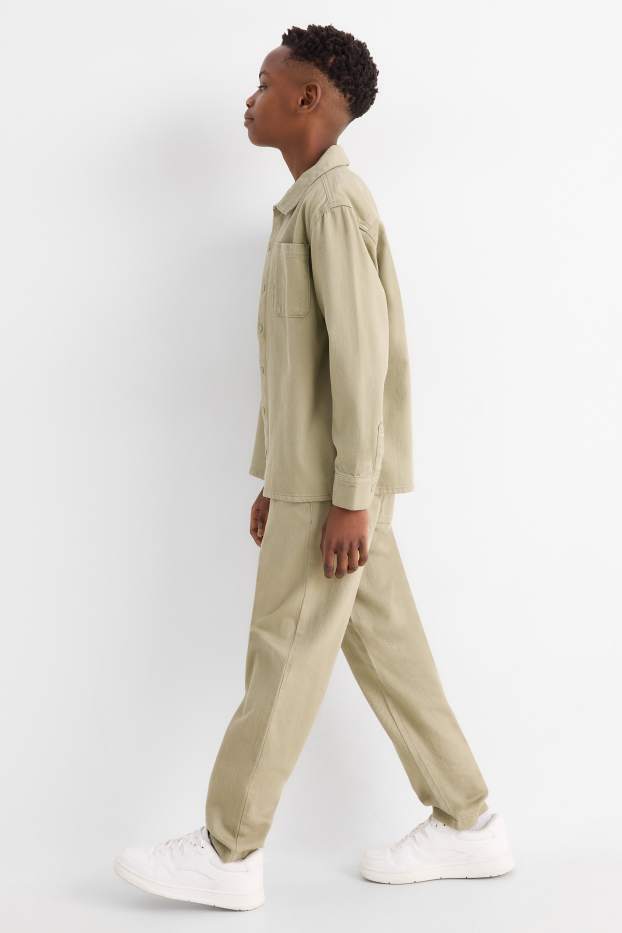 Děti - chlapci - Kalhoty - khaki