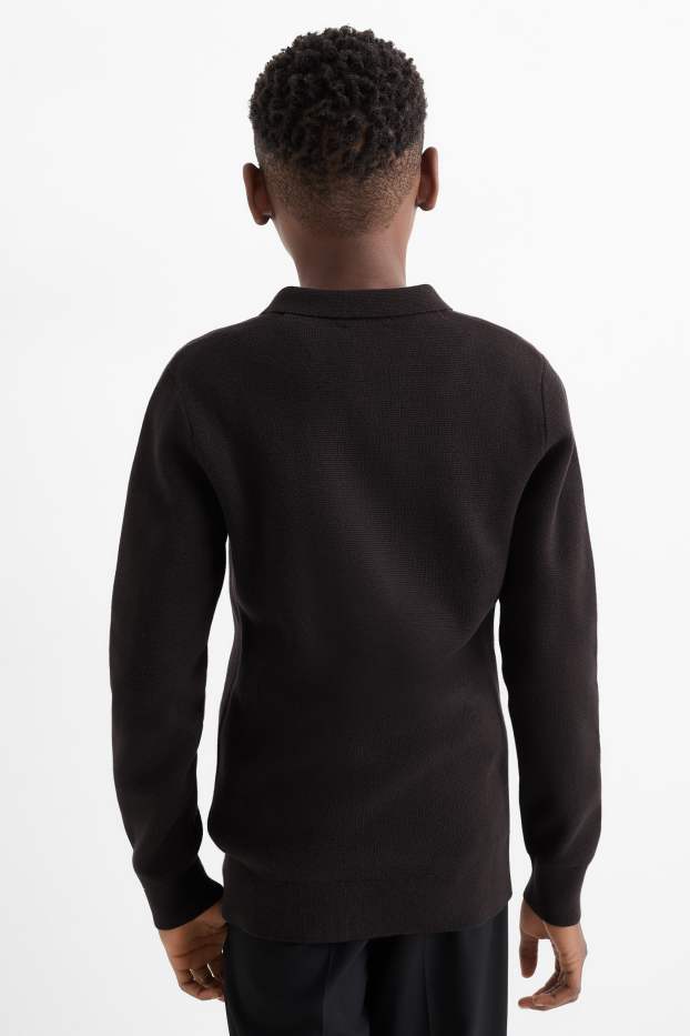 Niños - Jersey - con textura - negro