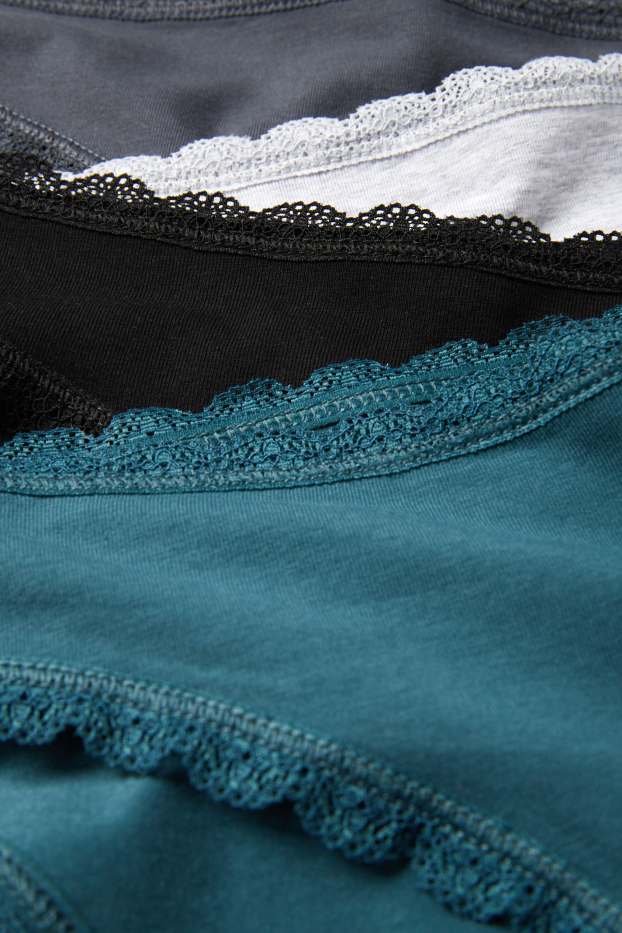 Femmes - Lot de 4 - culottes - bleu pétrole