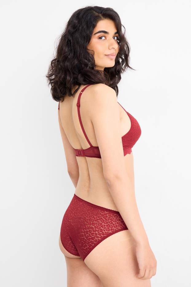 Damen - Slip - dunkelrot