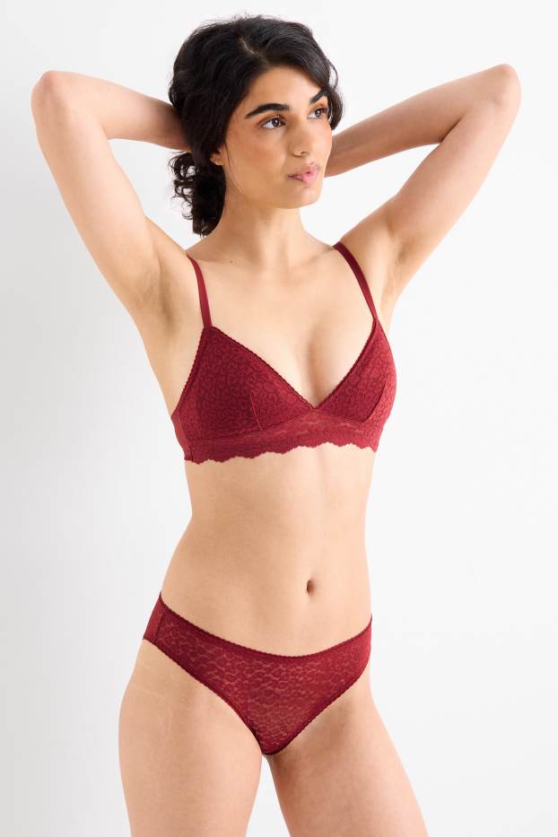 Damen - Slip - dunkelrot