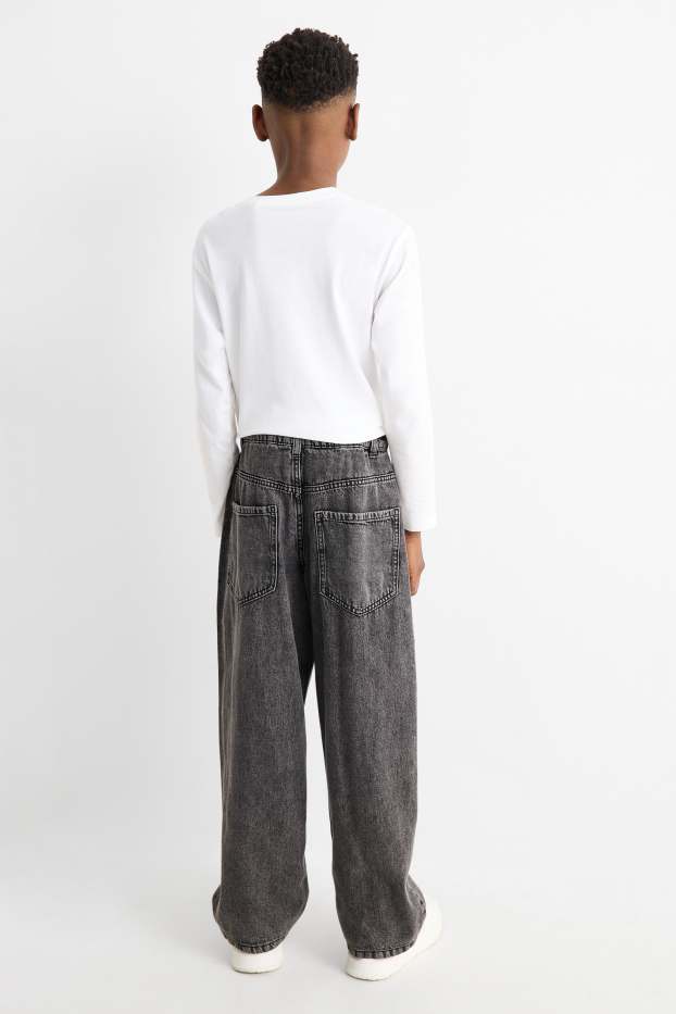 Děti - chlapci - Skejťácké džíny - termo džíny - džíny - šedé