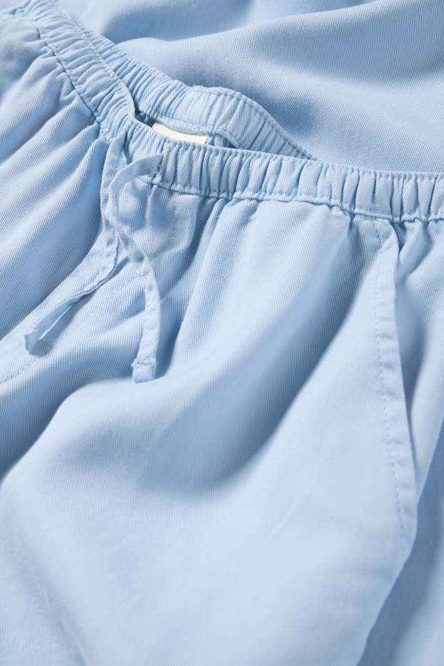 Enfants filles - Pantalon de toile - palazzo - bleu clair
