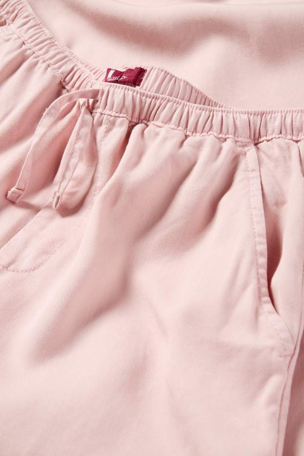 Enfants filles - Pantalon de toile - palazzo - rose