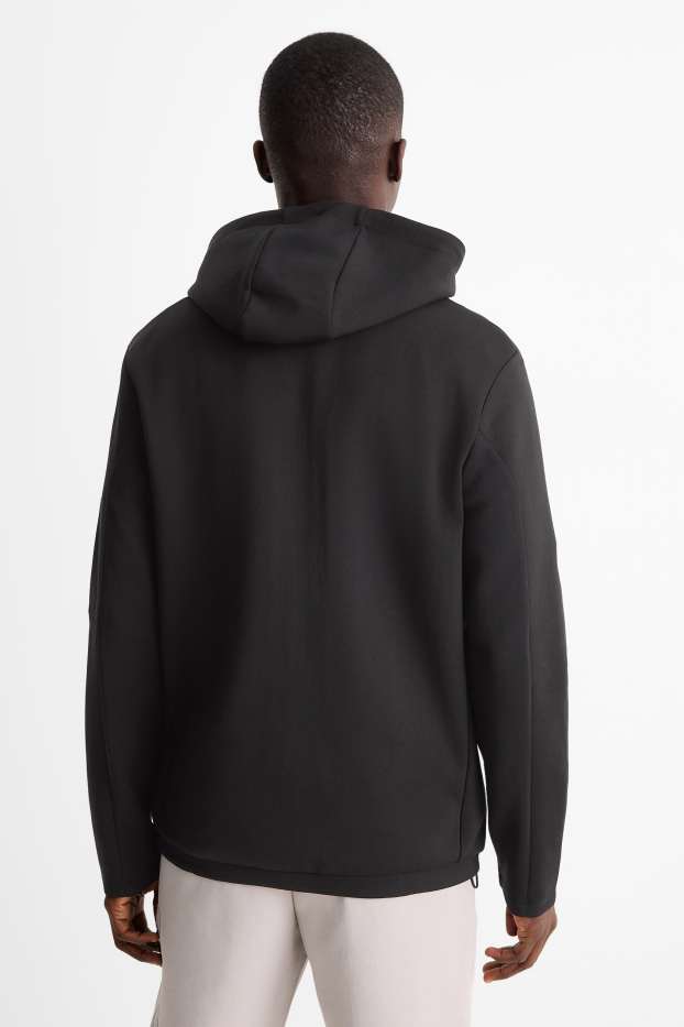 Herren - Sweatjacke mit Kapuze - schwarz