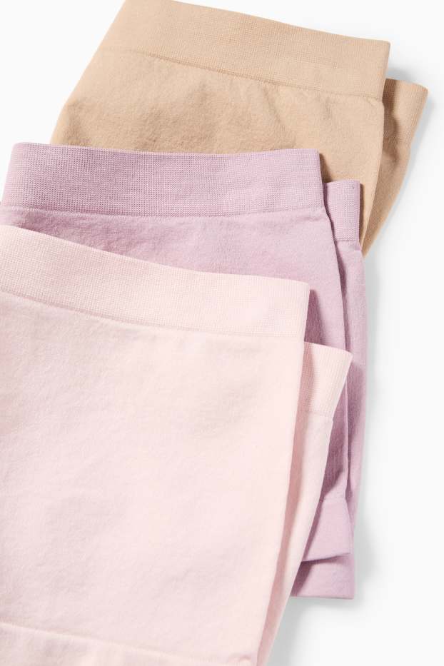 Kinderen: meisjes - Set van 3 - boxershort - roze / beige