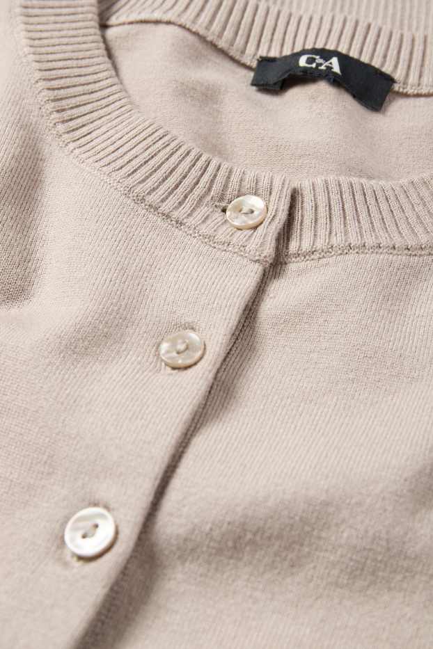 Damen - Strickjacke - beige