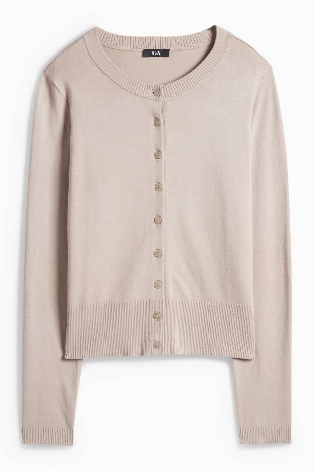 Damen - Strickjacke - beige