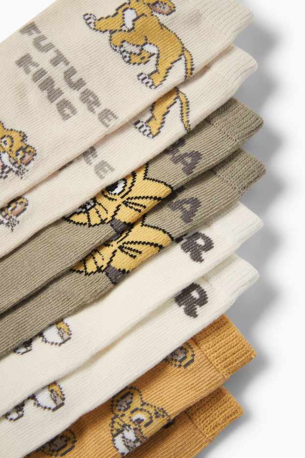 Unisex - Multipack 4er - Der König der Löwen - Baby-Socken mit Motiv - khaki