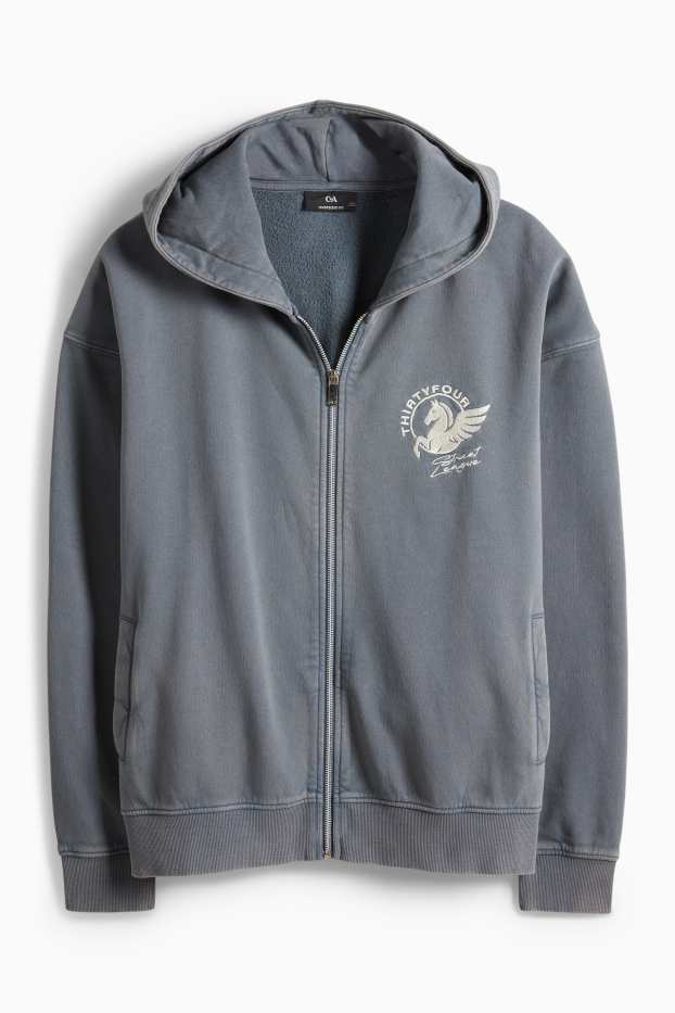 Men - Zip-through hoodie - blue