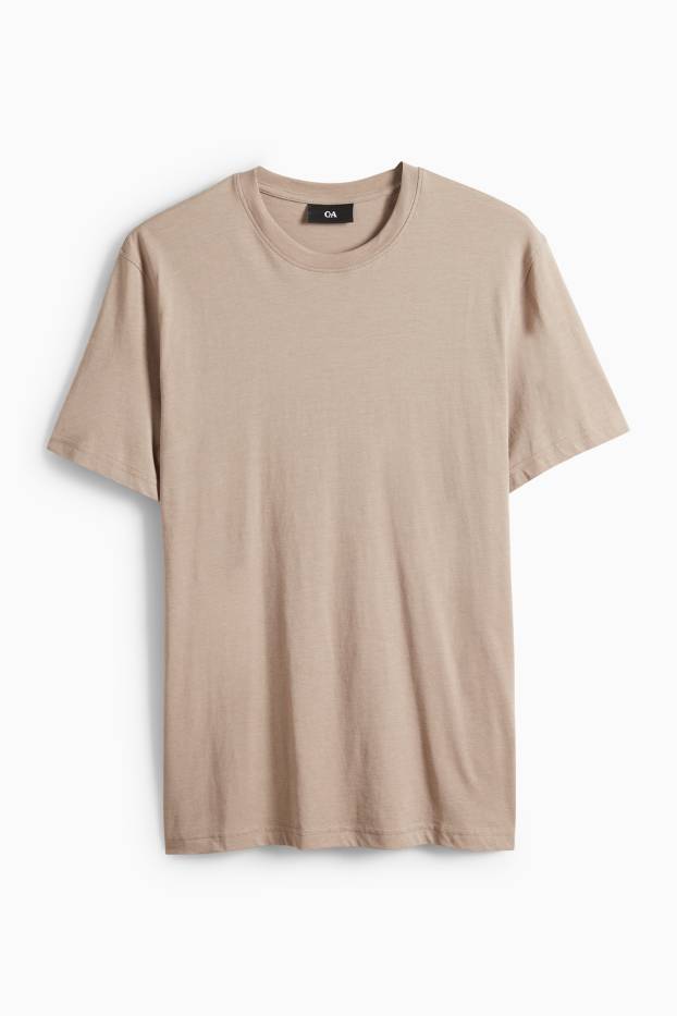 Men - T-shirt - taupe