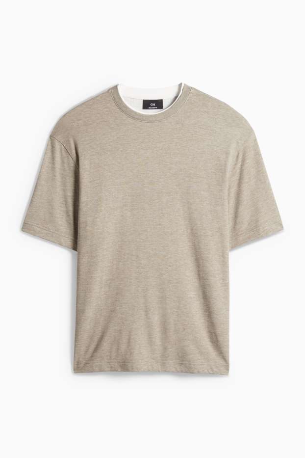 Herren - T-Shirt - Relaxed Fit - taupe