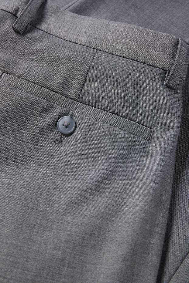 Pánské - Oblekové kalhoty - regular fit - stretch - šedá