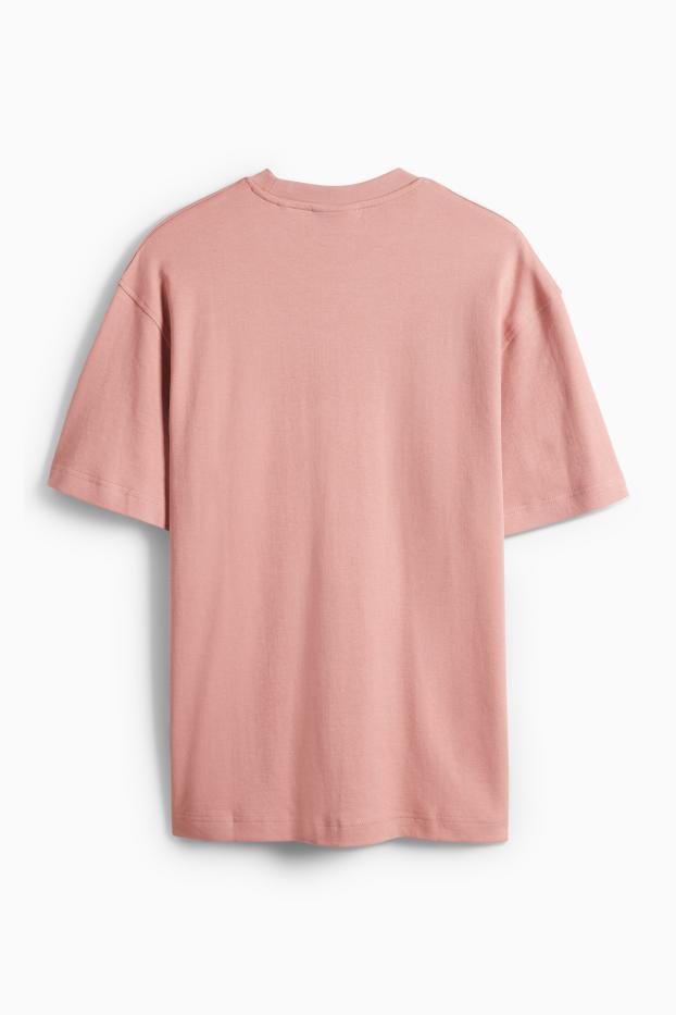 Men - T-shirt - relaxed fit - dark rose