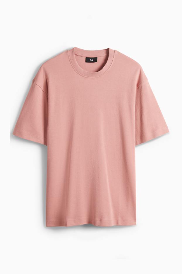 Men - T-shirt - relaxed fit - dark rose