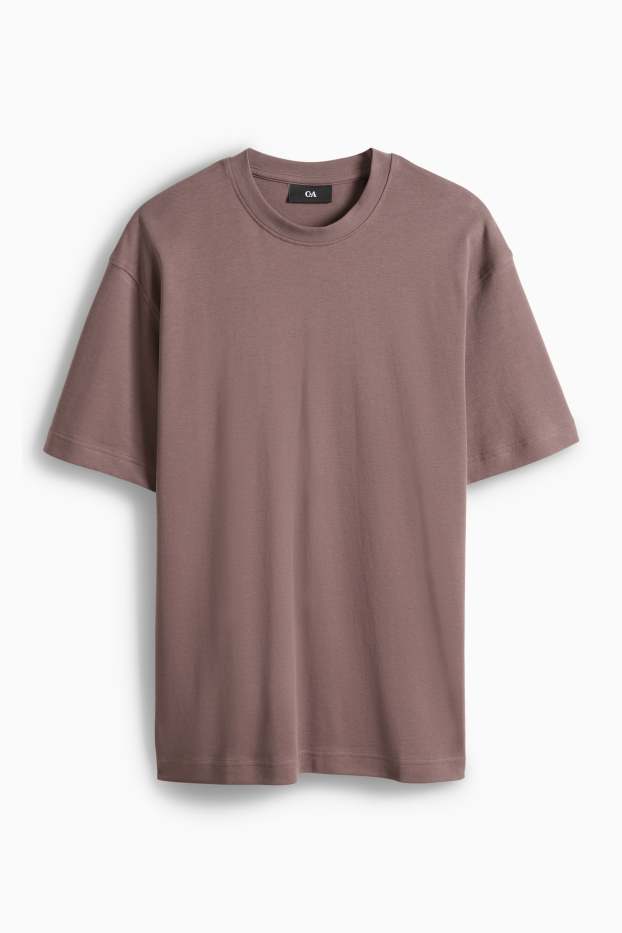 Herren - T-Shirt - Relaxed Fit - dunkelrosa