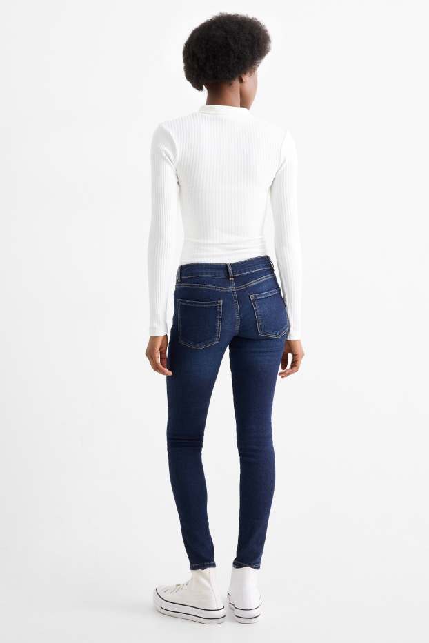 Femei - Skinny jeans - talie joasă - LYCRA® - denim-albastru închis