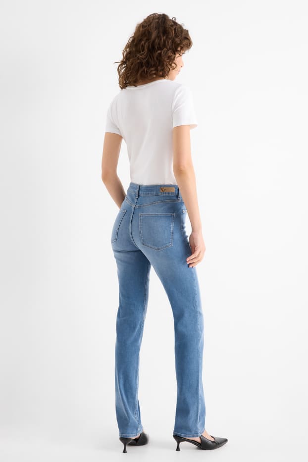 Femmes - Straight jean - high waist - LYCRA® - jean bleu clair