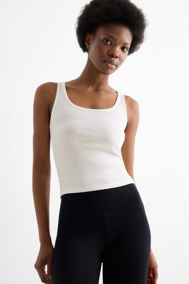 Dona - Top - acanalat - blanc