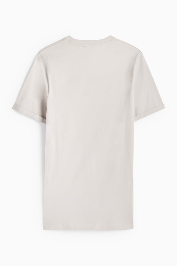 Men - T-shirt - regular fit - light gray