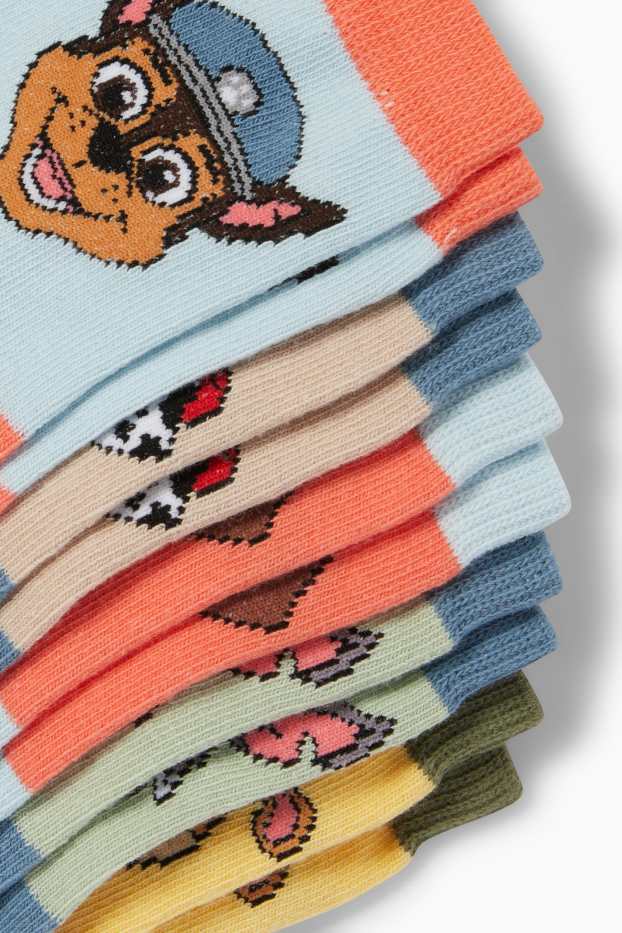 Kinderen: jongens - Set van 5 paar - PAW Patrol - Chase, Zuma - sokken met motief - blauw