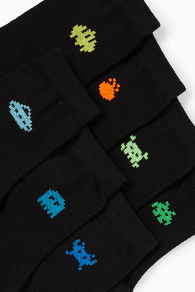 Kinder Jungen - Multipack 7er - Gaming - Socken mit Motiv - schwarz