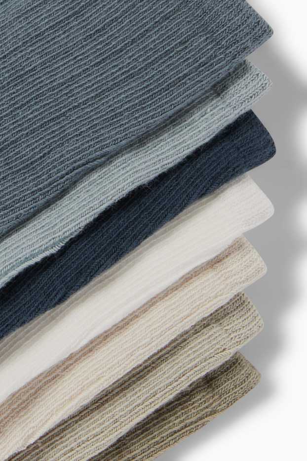 Miminka - chlapci - Multipack 7 ks - ponožky pro miminka - žebrované - modrá