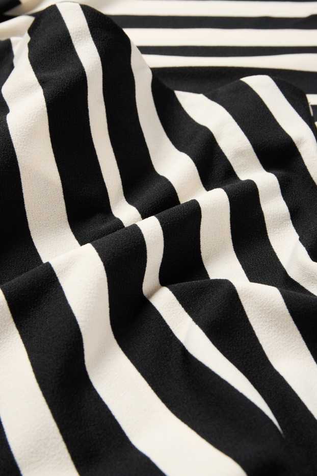 Damen - Rock - gestreift - schwarz / beige