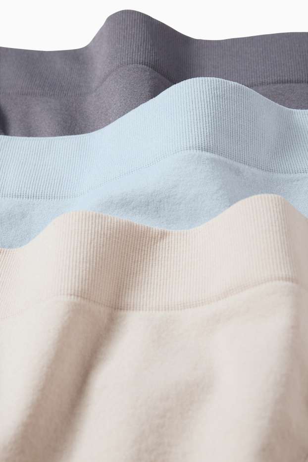 Women - Multipack of 3 - briefs - seamless - light blue