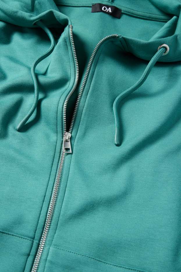 Women - Zip-through hoodie - turquoise