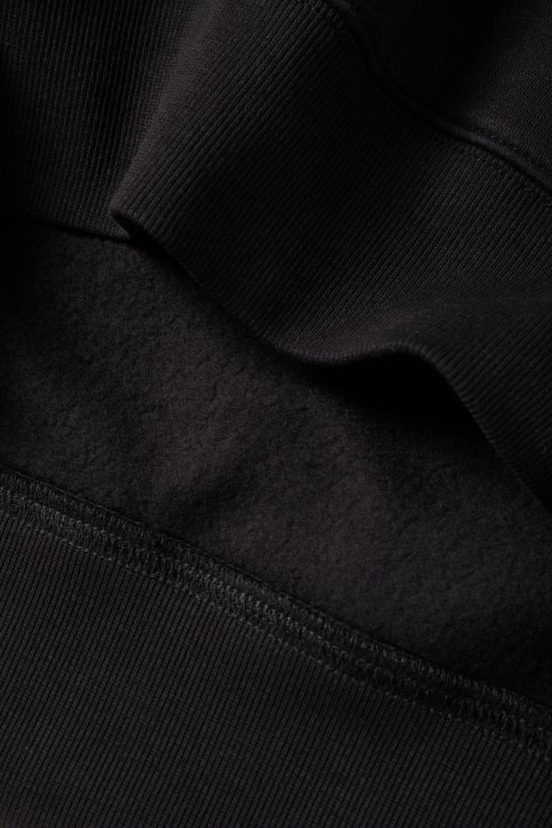 Hommes - Sweat à capuche Oversize - noir