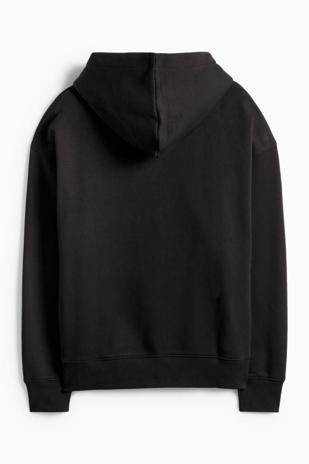 Hommes - Sweat à capuche Oversize - noir
