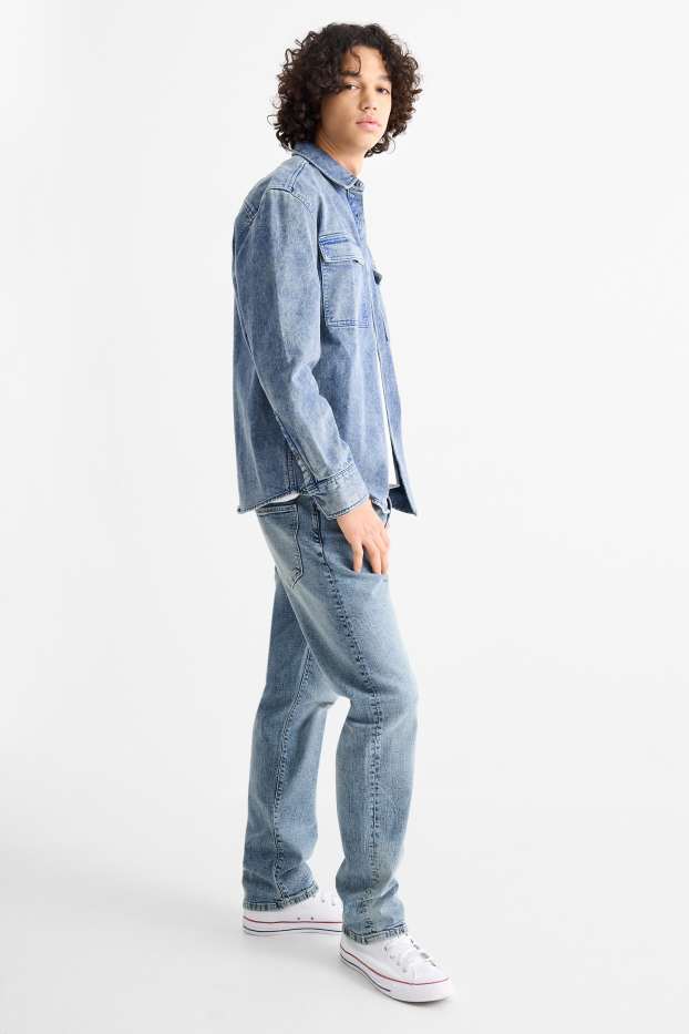 Home - Straight Jeans - texà blau
