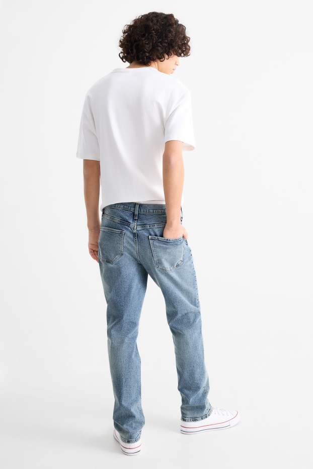 Home - Straight Jeans - texà blau