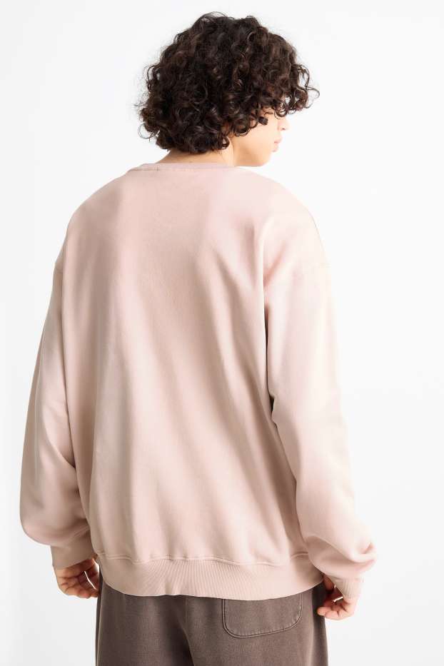 Mężczyźni - Bluza oversize - jasnoróżowy