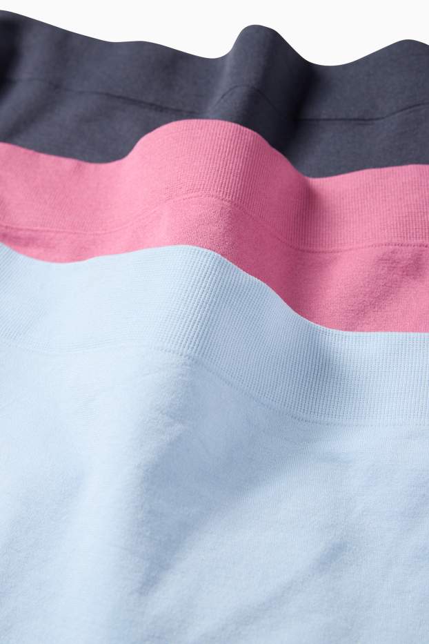 Damen - Multipack 3er - Hipster - seamless - hellblau