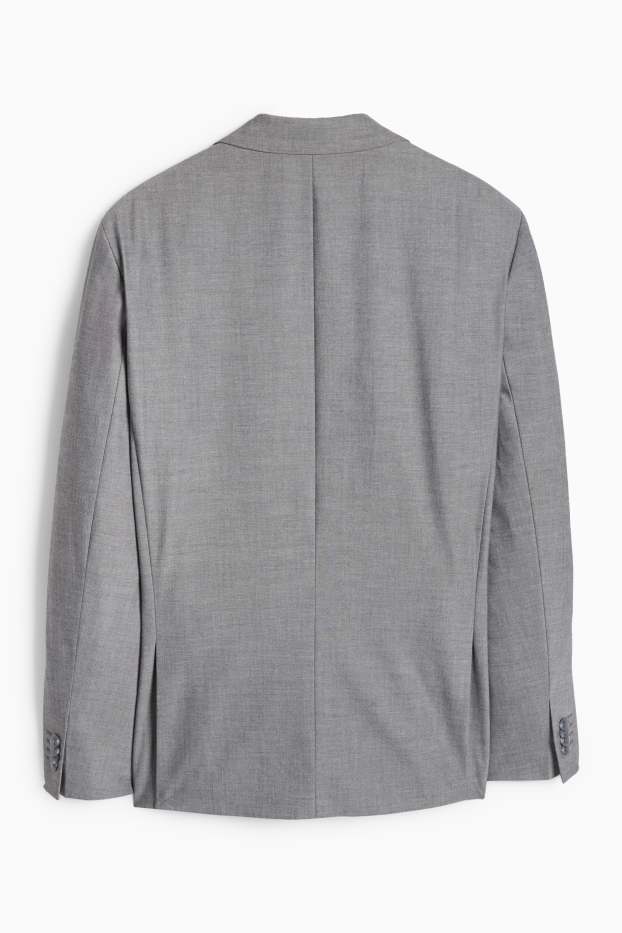 Pánské - Oblekové sako - regular fit - stretch - šedá