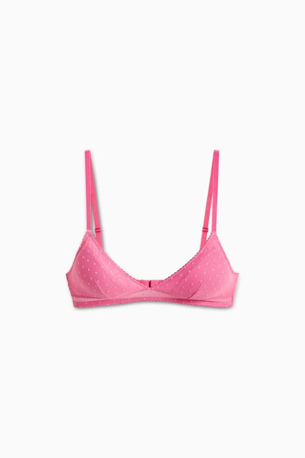 Damen - Bralette - wattiert - gepunktet - pink