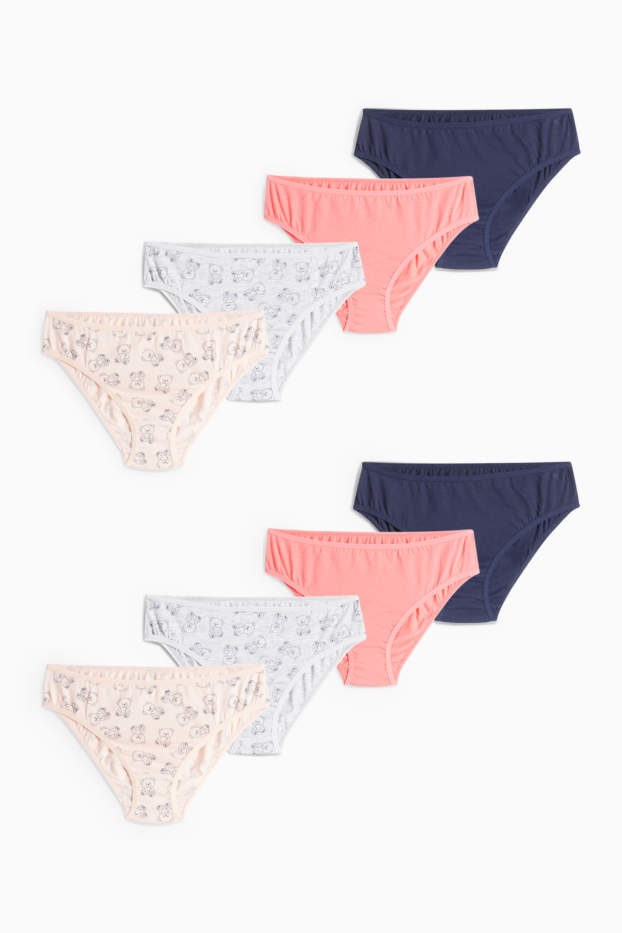 Copii - Fete - Set lenjerie intimă - albastru închis / alb-crem