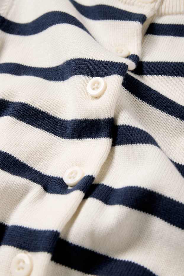 Bambine - Cardigan - a righe - blu scuro / bianco crema