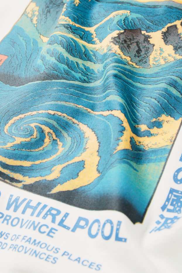 Uomo - T-shirt - relaxed fit - Utagawa Hiroshige - bianco