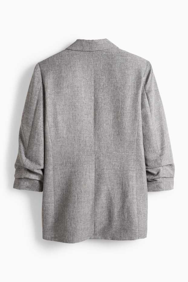 Damen - Business-Blazer - Regular Fit - grau-melange