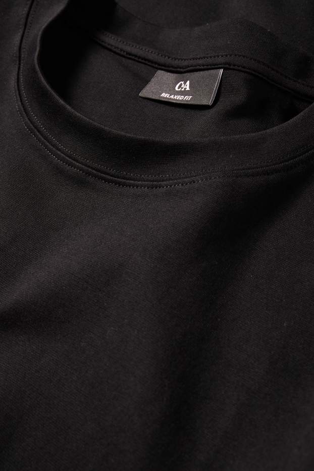 Herren - T-Shirt - Relaxed Fit - schwarz